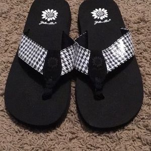 Yellow Box flip flops